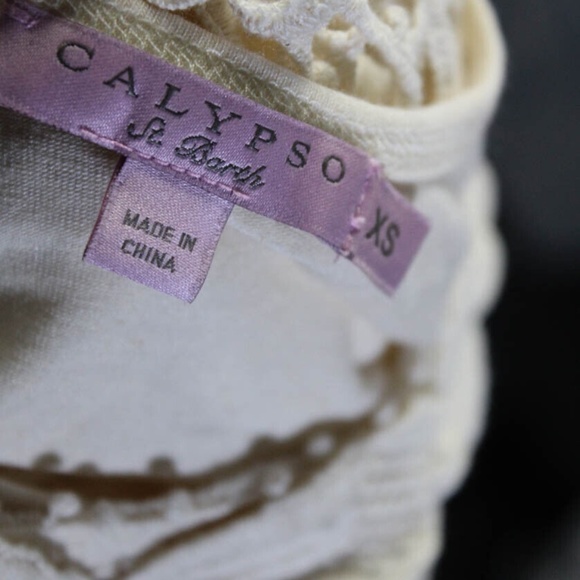 Calypso Saint Barth Scoop Neck Lace Overlay Shift Dress  Size XS - Picture 5 of 7